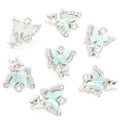 Crystal-Accented Gold Silver Butterfly Alloy Charms in 6 Styles view 11
