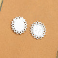 Oval Chain-Edge Cabochon Settings in Four Metal Finishes view 6