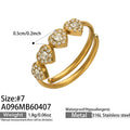 Crystal Open Ring Collection in Gold and Silver Tone Styles view 7