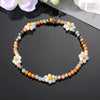 Orange White Beads