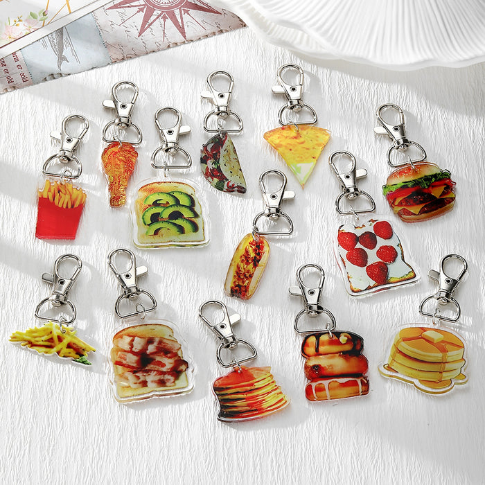Colorful Acrylic Meal and Snack Lobster-Clasp Charms in Thirteen Designs
