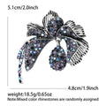 Crystal Orchid Brooch with Curved Petals and Teardrop view 7