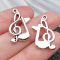 Antique Silver Musical Instrument Metal Charms with 40 Listed Options view 12