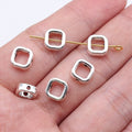 8x8x3mm 0.66g Antique Silver Zinc Alloy Square Small Hole Spacer Beads for Bracelet Jewelry Making