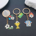Trophy Shoe or Jersey Soccer Theme Keychains with Metal Hardware view 3