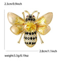 Gold-Tone Yellow Crystal Bee Brooch With Black Details view 5