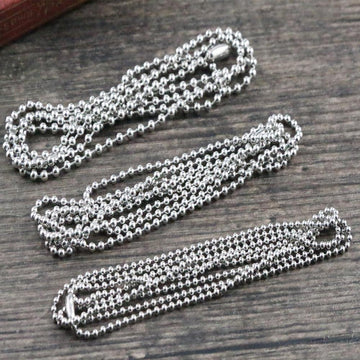 Stainless Steel Ball Chains with Clasps in Three Diameters