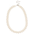 White Pearl Beaded Short Necklace With Silver Tone Clasp view 5
