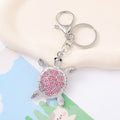 Rhinestone Sea Turtle Keychain Metal Animal Bag Charm view 3