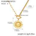 Sunburst Toggle Pendant Necklace in Two Designs and Two Tones view 8