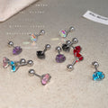 Silver Tone Screw Back Round Zircon Cartilage Studs view 4