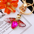 Gem Body Bee Keychains in Four Wing and Stone Colors plus Random Option view 3