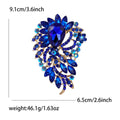 Oval Gem Feather Brooch In Eight Colorways With Polished Metal Detail view 7