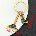 Black Gold Western Hat and Boot Star Metal Keychain Set view 6