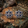 Blue Floral Studs