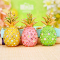 Jeweled Pineapple Keychains with Braided Wrist Loop Options in Ten Designs view 4