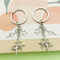 Celestial Charm Keychains Featuring Cross Star Mix Across 15 Pictured Variations view 2