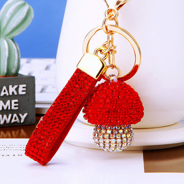 Full Crystal Mushroom Keychains in Fourteen Colors plus Assorted Option