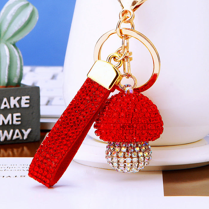 Full Crystal Mushroom Keychains in Fourteen Colors plus Assorted Option