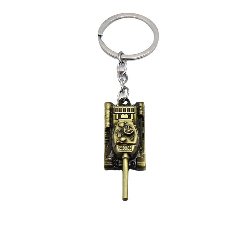 World War Tank T34 Alloy Model Keychain Car Hanging Accessory