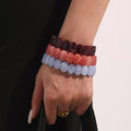 Natural Stone Bead Stretch Bracelet Colorful Oval Chip Styles view 2