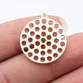 Multi Finish Perforated Round Disc Connector Metal Jewelry Making Component view 11