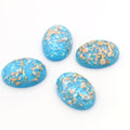 Oval Resin Cabochons with Metallic Foil in Eleven Color Options view 10