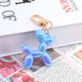 Gold Tone Metallic Balloon Dog Clip Keychains in Six Colors view 9