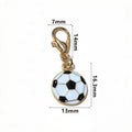 Enamel Soccer Ball Charms With Lobster Clasps in Nine Colors view 4