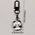 Panda Figure Black Clip Charms in Five Distinct Poses view 9