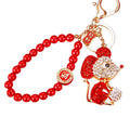 Chinese Zodiac Animal Keychains with Red Bead Fortune Loops view 5