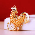 Striped Rooster Keychain With Gold Tone Ring and Lobster Clasp view 4