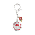 Valentines Day Disc Keychain Rose Charm Lobster Clasp view 5