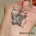 Gold and Silver Tone Filigree Butterfly Necklaces Polished Jewelry Accessory view 4