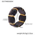 Wide Resin Stretch Bracelet Gold Spacers Multicolor view 11