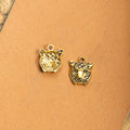 Mini Tiger Head Metal Charm Pendants in Three Finishes view 3