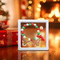 Christmas Reindeer Bead Bracelet Santa Ring Tree Earrings view 2