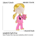 Nurse Figure Brooch A Faceless Nurse Figure In Colored Enamel Scrubs Or A White Coat view 6