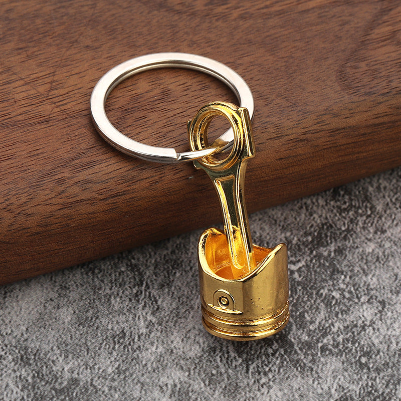 Creative Engine Piston Zinc Alloy Keychain Car Accessory Gift