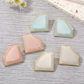 Gold Tone Faceted Irregular Resin Stud Earrings in Three Colors view 1