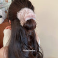 Fluffy Faux Fur Scrunchie Hair Ties Five Mottled Colors view 4