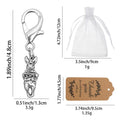 Silver Tone Crowned Rabbit Lobster Clasp Charm and Attached Hardware view 2