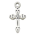 Antique Silver Cross and Heart Metal Charms with 21 Listed Options view 11