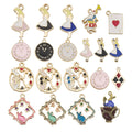 Enamel Colorful Playing Card Theme Metal Charms for Jewelry and Craft Projects view 1
