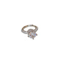 Two Silver Tone Solitaire Rings In Round Halo Or Oval Crossover Styles view 5