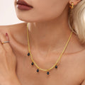 Natural Stone Bead Necklaces with Crystal Opal Drop Charms view 4