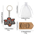 Super Papa Wood Keychain With Split Ring, Two Packaging Options view 2