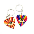 Rainbow Heart Evil Eye Acrylic Keychain 2 Color Styles view 5