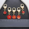 Five-Piece Red Flower and Heart Lobster Clasp Charm Assortment view 2