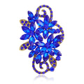 Flower Crystal Six Designs Metal Brooch Pin 3.9 x 5.9 cm view 6
